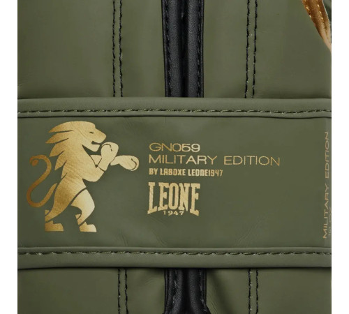 Рукавички боксерські з капою Leone GN059G MILITARY EDITION розмір 10 унцій, хакі