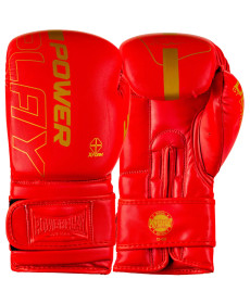 Рукавички боксерські PowerPlay 3089 Alpha розмір 10 унцій, червоно-золотисті