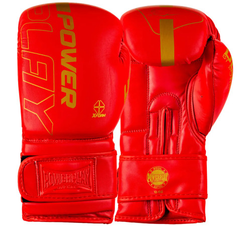 Рукавички боксерські PowerPlay 3089 Alpha розмір 10 унцій, червоно-золотисті