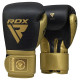 Рукавички боксерські з капою RDX MARK PRO SPARRING TRI LIRA 2 розмір 10 унцій, чорно-золотисті