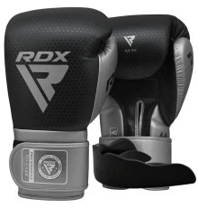 Рукавички боксерські з капою RDX  MARK PRO SPARRING TRI LIRA 2 розмір 14 унцій, чорно-сріблястий
