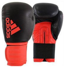 Рукавички боксерські ADIDAS Hybrid 100 розмір 12 унцій, чорно-червоні