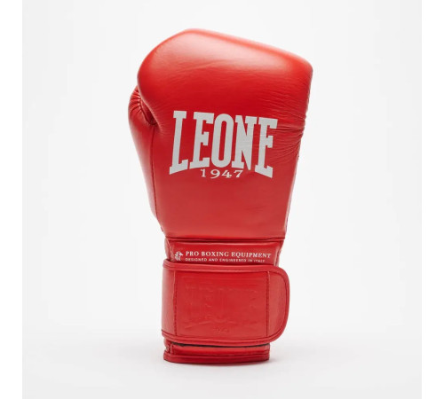 Рукавички боксерські шкіряні з бинтами Leone GN111 THE GREATEST розмір 12 унцій, червоні