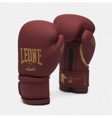 Рукавички боксерські Leone Mono 14 унцій, бордово-золоті