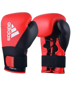 Рукавички боксерські ADIDAS Hybrid 250TG розмір 12 унцій, чорно-червоні