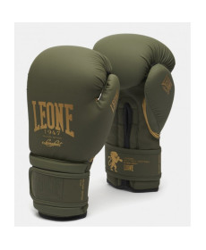 Рукавички боксерські Leone Mono&nbsp;Military 10 унцій, зелено-золоті