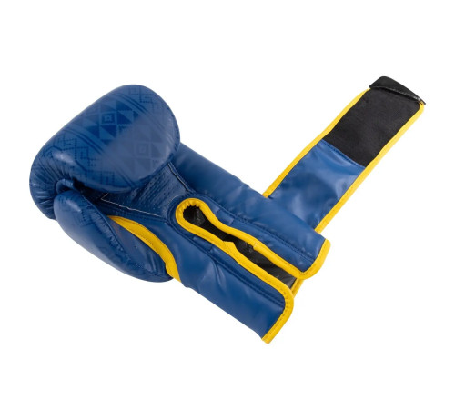 Рукавички боксерські PowerPlay 3021 Ukraine 10 унцій, синьо-жовті