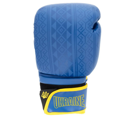 Рукавички боксерські PowerPlay 3021 Ukraine 10 унцій, синьо-жовті