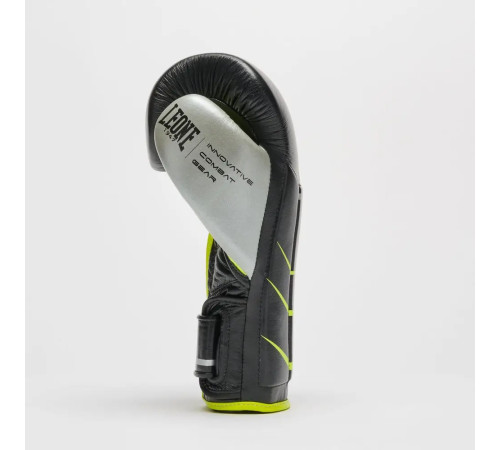 Рукавички боксерські з бинтами Leone GN110F REVO FLUO розмір 14 унцій, чорні