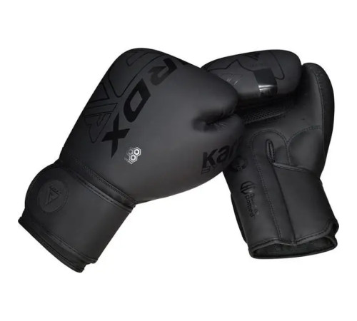 Рукавички боксерські з капою RDX F6 Kara Matte розмір 10 унцій, чорні