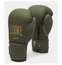Рукавички боксерські Leone Mono&nbsp;Military 12 унцій, зелено-золоті
