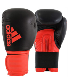 Рукавички боксерські ADIDAS Hybrid 100 розмір 10 унцій, чорно-червоні