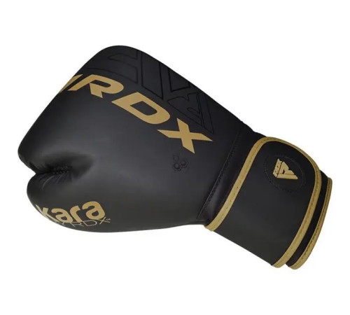 Рукавички боксерські з капою RDX F6 Kara Matte розмір 10 унцій, чорно-золотисті