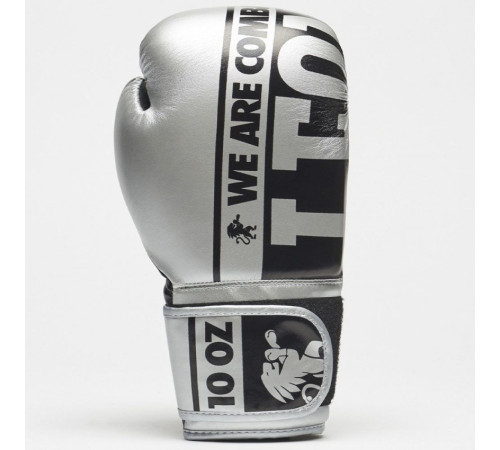 Рукавички боксерські Leone Nexplosion 12 унцій, сріблясто-чорні