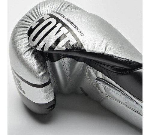 Рукавички боксерські Leone Nexplosion 12 унцій, сріблясто-чорні