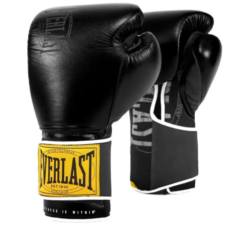 Боксерські рукавиці Everlast 1910 CLASSIC TRAINING GLOVE 16 унцій, чорні