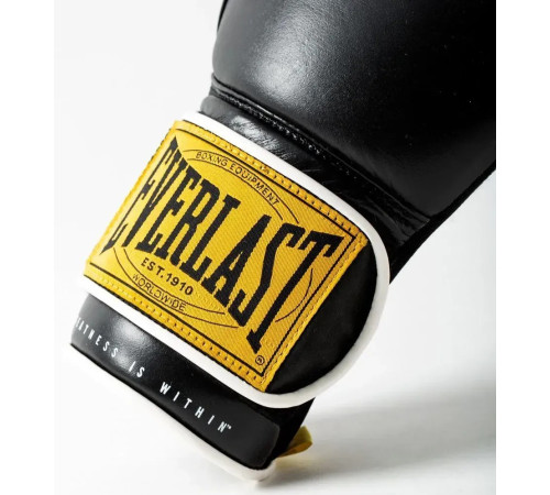 Боксерські рукавиці Everlast 1910 CLASSIC TRAINING GLOVE 16 унцій, чорні