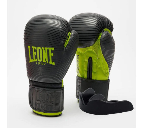 Рукавички боксерські з капою Leone GN313 WAVES розмір 12 унцій, чорні