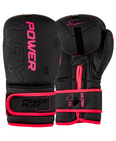 Рукавички боксерські PowerPlay 3024 Ultra Mat розмір 8 унцій, чорно-рожеві