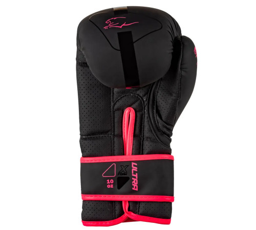 Рукавички боксерські PowerPlay 3024 Ultra Mat розмір 8 унцій, чорно-рожеві