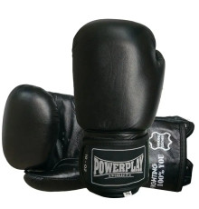 Рукавички боксерські шкіряні PowerPlay 3088 Impulse 10 унцій, чорні