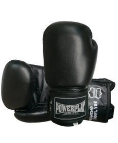Рукавички боксерські шкіряні PowerPlay 3088 Impulse 10 унцій, чорні
