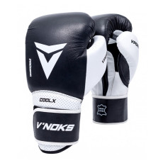 Рукавички боксерські V`Noks Aria 12 унцій, чорно-білі