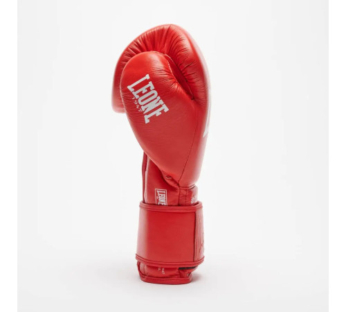 Рукавички боксерські шкіряні з бинтами Leone GN111 THE GREATEST розмір 10 унцій, червоні