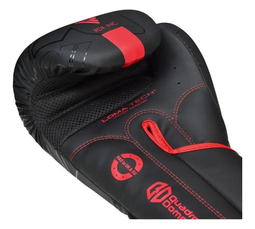 Рукавички боксерські з капою RDX F6 Kara Matte розмір 16 унцій, чорно-червоні