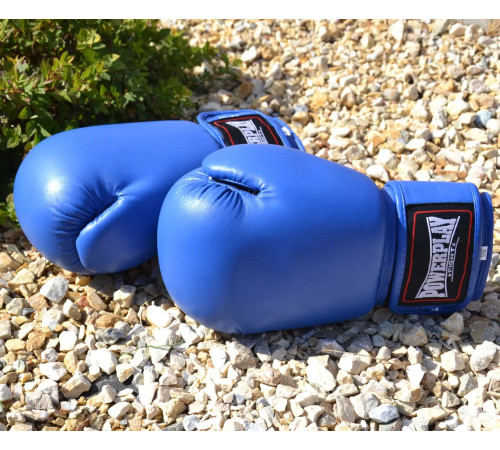 Рукавички боксерські PowerPlay 3004 Classic розміри 8 унцій, сині