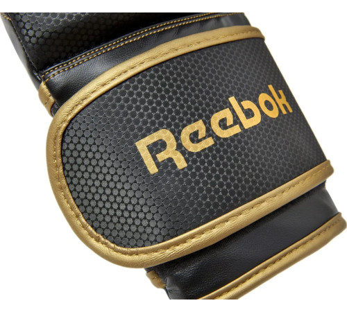 Боксерські рукавиці Reebok Boxing Gloves 16 унцій, чорно-золотисті