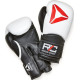 Боксерські рукавиці Reebok Combat Leather Boxing Gloves 10 унцій, чорно-білі