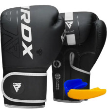 Рукавички боксерські з капою RDX F6 Kara Matte розмір 16 унцій, чорно-білі