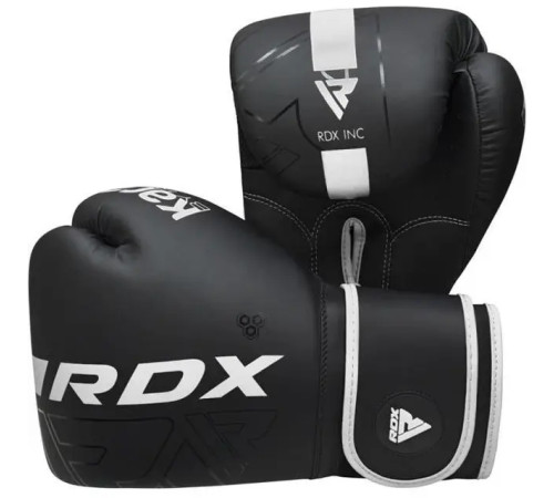 Рукавички боксерські з капою RDX F6 Kara Matte розмір 16 унцій, чорно-білі