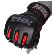 Рукавички для MMA PowerPlay 3053 розмір S/M, чорно-червоні