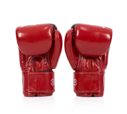 Рукавички боксерські з бинтами Fairtex BGV1 Nation Print 12 унцій, червоні
