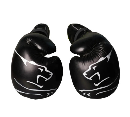 Рукавички боксерські PowerPlay 3018 Jaguar 8 унцій, чорні