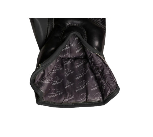 Рукавички боксерські PowerPlay 3018 Jaguar 8 унцій, чорні