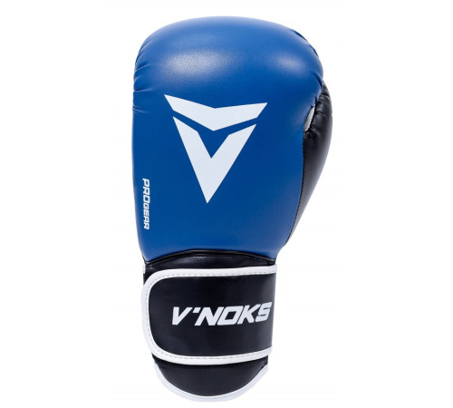 Рукавички боксерські V`Noks Lotta Blue 10 унцій, чорно-сині