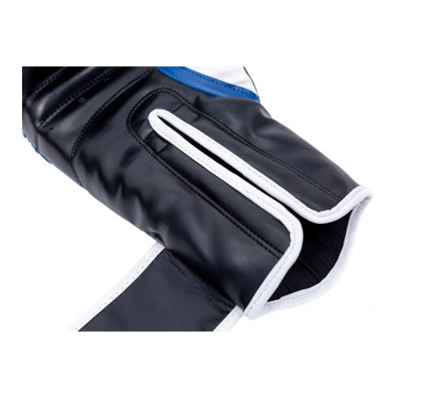 Рукавички боксерські V`Noks Lotta Blue 10 унцій, чорно-сині