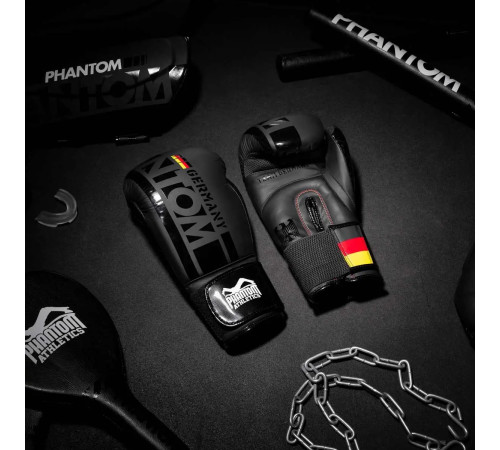 Рукавички боксерські з бинтами Phantom Germany 14 унцій, чорні