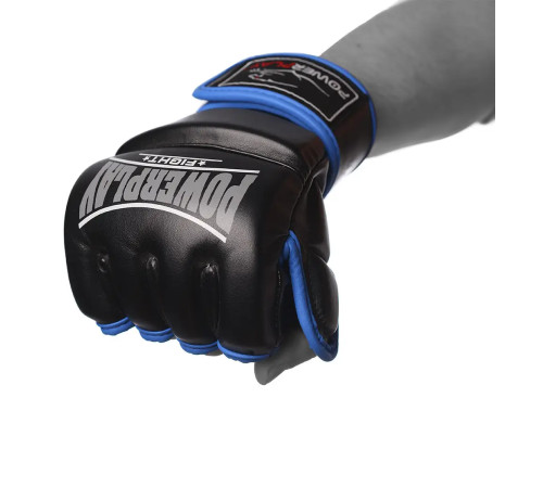 Рукавички для MMA PowerPlay 3058 розмір L, чорно-сині