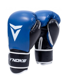 Рукавички боксерські V`Noks Lotta 12 унцій, чорно-сині