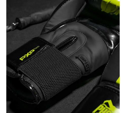 Рукавички боксерські з бинтами Phantom APEX Elastic Neon 14 унцій, чорно-жовті