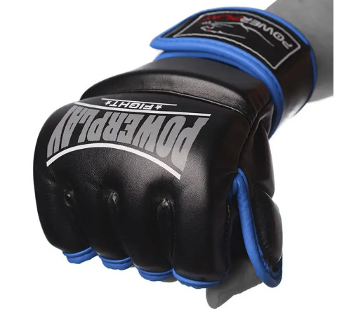 Рукавички для MMA PowerPlay 3058 розмір M, чорно-сині