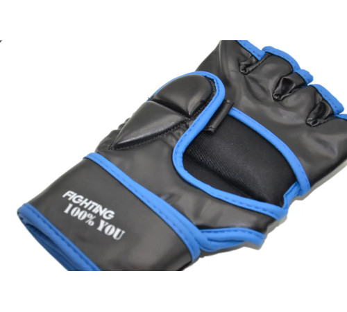 Рукавички для MMA PowerPlay 3058 розмір M, чорно-сині