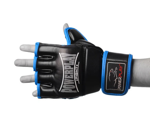 Рукавички для MMA PowerPlay 3058 розмір M, чорно-сині