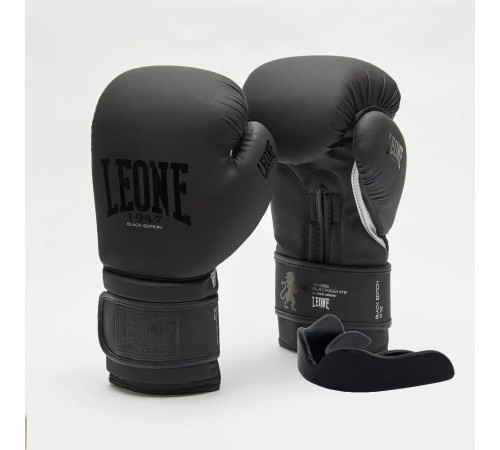 Рукавички боксерські з капою Leone GN059 розмір 10 унцій, чорно-білі