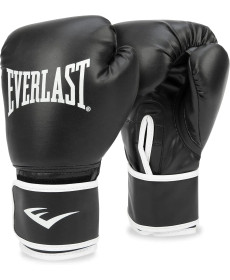 Боксерські рукавиці Everlast CORE 2 TRAINING GLOVE унцій S/M, чорно-білі