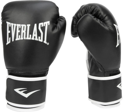 Боксерські рукавиці Everlast CORE 2 TRAINING GLOVE унцій S/M, чорно-білі